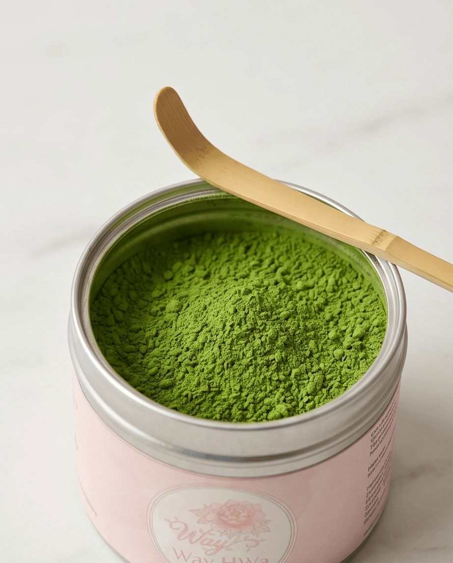 Way HWa pure matcha powder in the tin